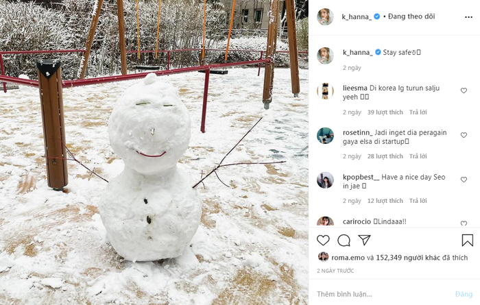 Kang Han Na: 'Hãy cẩn thận nha'.