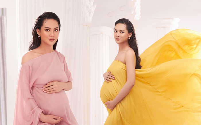 Bụng bầu tròn trĩnh, Sang Lê vẫn mê hoặc mọi ánh nhìn với nhan sắc nữ thần Ảnh 2