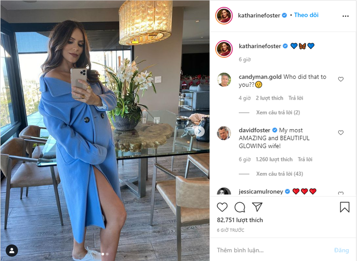 Bài đăng chia sẻ hình ảnh mang thai đầu tiên của nữ ca sĩ Katharine McPhee