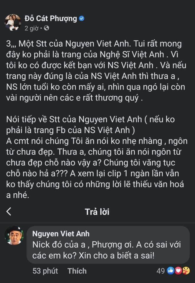 NSND Việt Anh hỏi thẳng NS Cát Phượng: 'Anh có sai với các em không?' Ảnh 3