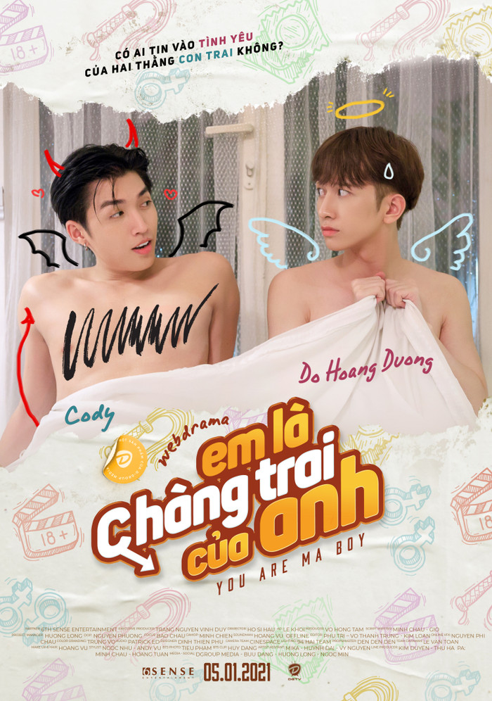 Web-drama đam mỹ của Đỗ Hoàng Dương - Cody tung poster: Chưa gì đã lô cảnh giường chiếu đầy táo bạo! Ảnh 1