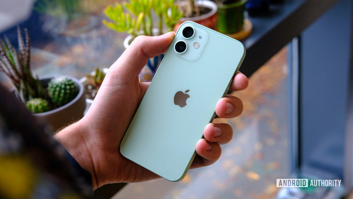 iPhone 12 mini phiên bản màu xanh. (Ảnh: Android Authority)