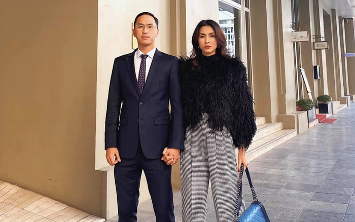 Tăng Thanh Hà diện đồ đen 'ngầu đét' , thần thái đỉnh cao khi đứng bên cạnh ông xã Ảnh 2