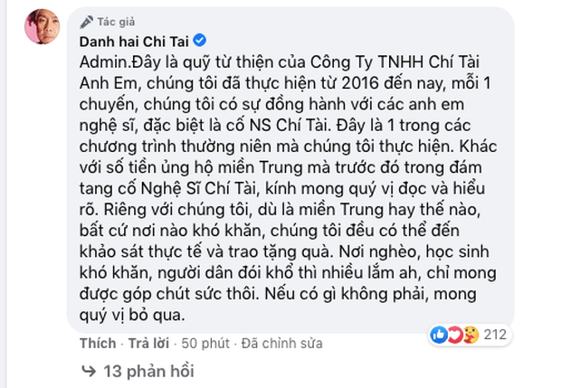 Ekip thiện nguyện khẳng định tiền từ thiện ở Phú Quốc không liên quan đến tiền viếng tang cố NS Chí Tài Ảnh 5