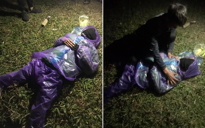 Người đàn ông trùm kín nằm bất động giữa đêm, nam thanh niên tiến đến gần để xem và cái kết đầy bất ngờ Ảnh 2