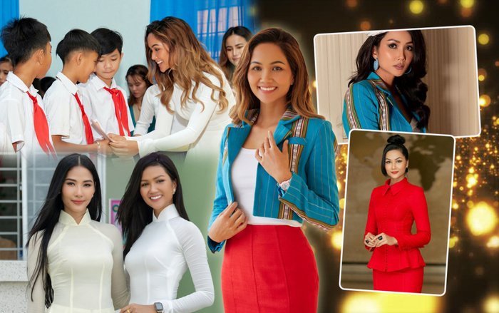 H'Hen Niê mix váy áo cũ, giản dị làm từ thiện không hổ danh 'hoa hậu siêu tiết kiệm' Ảnh 2