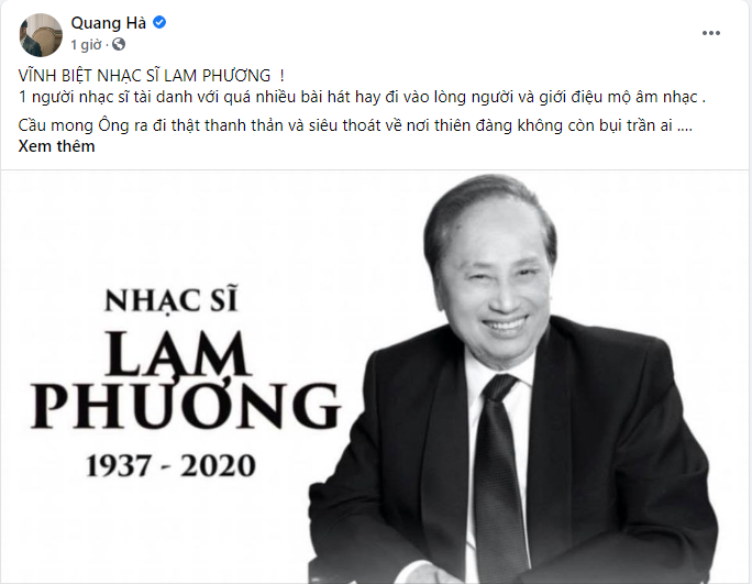 Việt Hương, Đàm Vĩnh Hưng, Dương Triệu Vũ tiếc thương sự ra đi của cố nhạc sĩ Lam Phương Ảnh 7