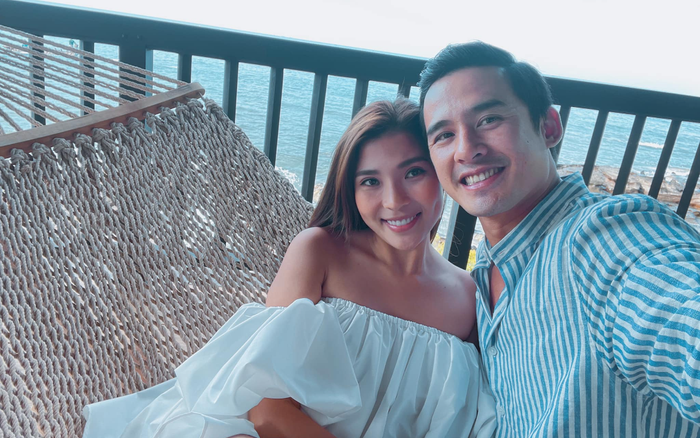 Lương Thế Thành dắt tay Thuý Diễm đi biển, dân mạng khen: Hạnh phúc chẳng khác gì vợ chồng son Ảnh 2