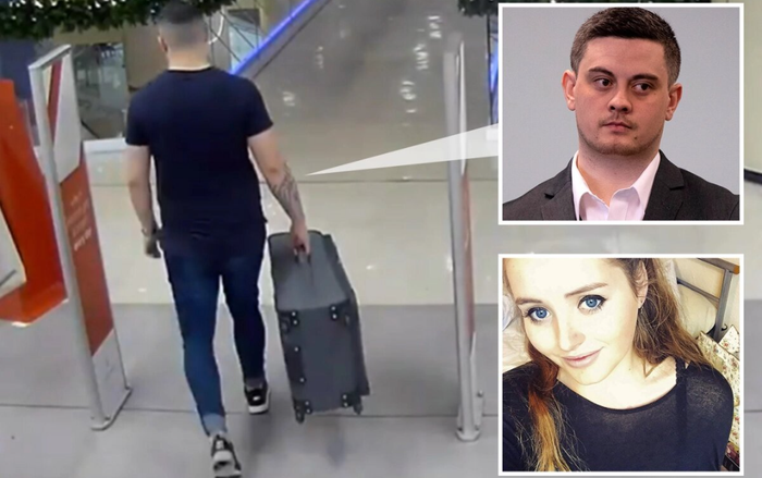 Rùng mình khoảnh khắc gã sát nhân ung dung kéo vali chứa thi thể bạn gái mới quen đi phi tang Ảnh 2