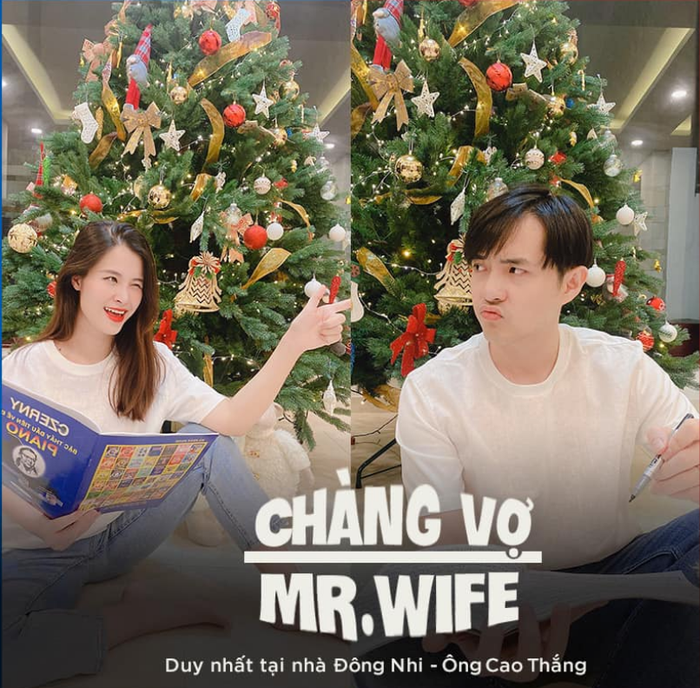 Khoảnh khắc Ông Cao Thắng nũng nịu với Đông Nhi trong không gian bày trí mừng Giáng sinh khiến fan thích thú.