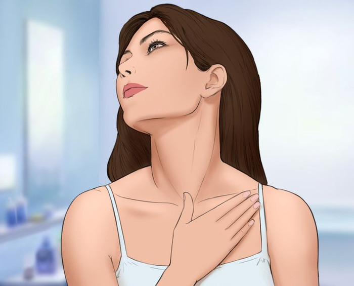 Cách thực hiện bài tập ‘Cổ thiên nga’: Ngồi ở tư thế thoải mái, vai thả lỏng. Đặt tay phải dưới xương đòn trái, ấn nhẹ. Bắt đầu kéo căng đầu và cổ sang bên phải. Vị trí của bạn phải giống như cổ dài của thiên nga. Có thể thêm ‘môi vịt’. Giữ nguyên tư thế trong 5 giây và đổi bên. Lặp lại bài tập này 1-2 lần mỗi ngày.