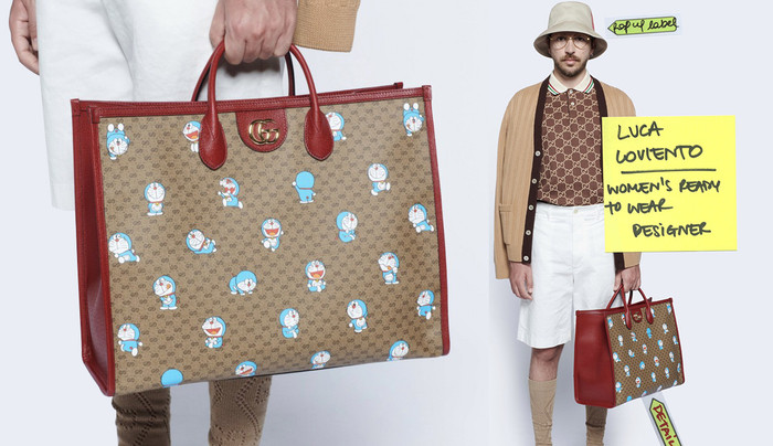 Gucci in hình Doraemon lên túi xách, quần áo bán giá ngàn đô Ảnh 1