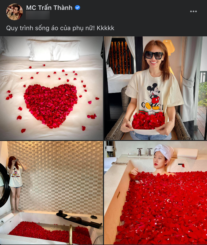 Trấn Thành tiết lộ loạt ảnh hậu trường kể lễ quy trình sống ảo của bà xã Hari.