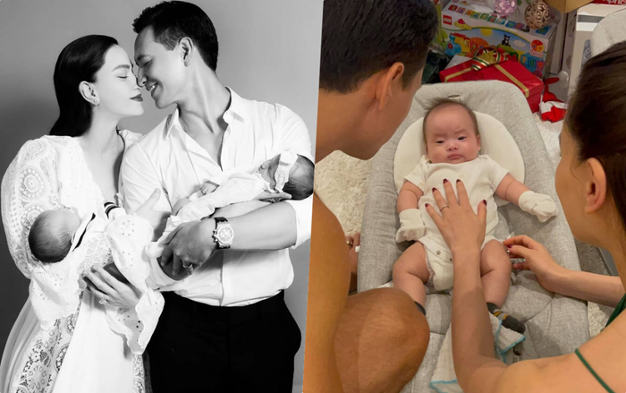 Cưng xỉu biểu cảm của quý tử nhà Dương Khắc Linh khi được 'mẹ vợ' Hà Hồ hứa mai mối con gái Ảnh 2