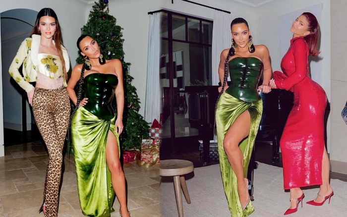Chị em nhà Kardashian lên đồ đi tiệc cuối năm lòe loẹt như dự lễ Halloween Ảnh 2