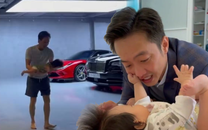 Cường Đô La 'tập bay' cho con gái Suchin trong gara toàn siêu xe Ảnh 2