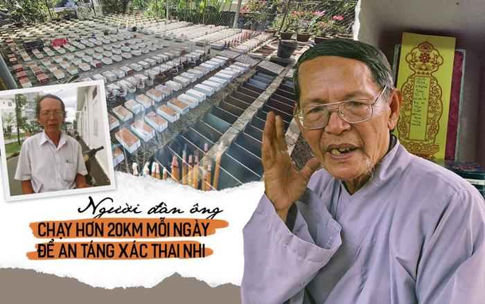 Người đàn ông 72 tuổi mỗi ngày chạy xe hơn 20 km để an táng xác thai nhi Ảnh 2