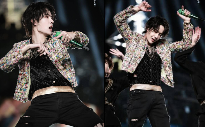 Vương Nhất Bác cực quyến rũ, đu dây thép trong màn trình diễn đỉnh cao Ảnh 2