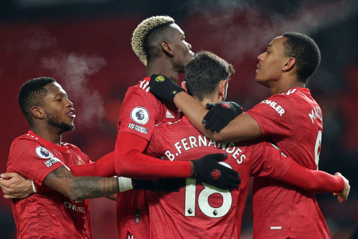 Man Utd vượt qua Aston Villa ở vòng 7 Ngoại hạng Anh 2020/21 để cân bằng điểm số với Liverpool trong cuộc đua vô địch.