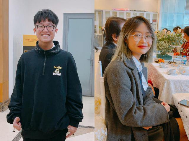 Trái: bé Tít, Phải: bé Kiến