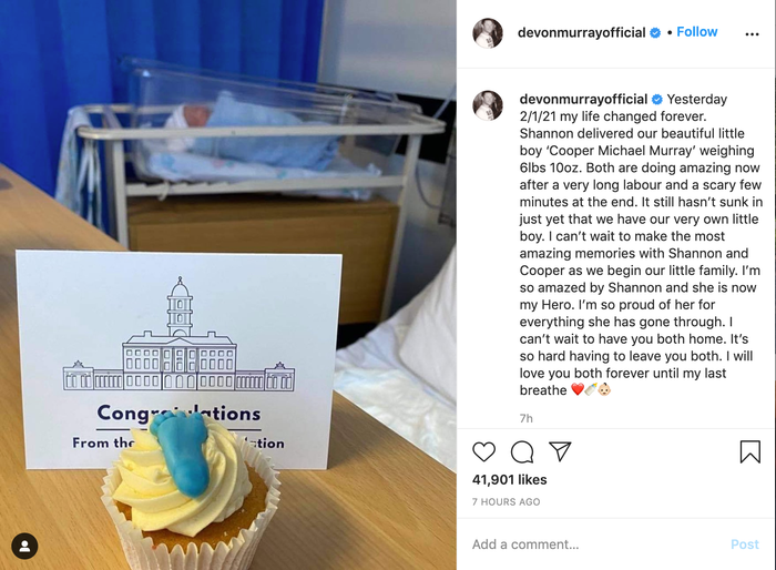 Con trai của họ chào đời sớm hơn 1 tuần