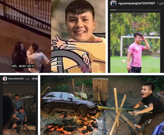 Thời điểm Quang Hải phản ứng với clip 'Hải quay xe'.