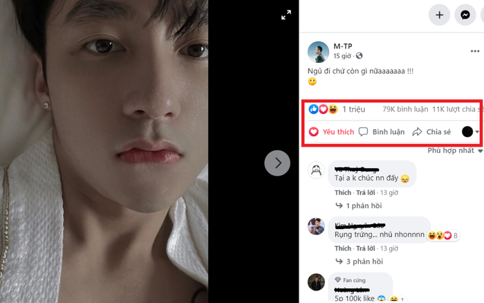 Chỉ một bức ảnh 'giường chiếu' Sơn Tùng M-TP được 'sương sương' 1 triệu like Ảnh 2