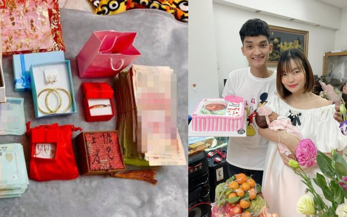 Bà xã Mạc Văn Khoa khoe quà đầy tháng của con gái: 'Ai cũng yêu thương con hết' Ảnh 2