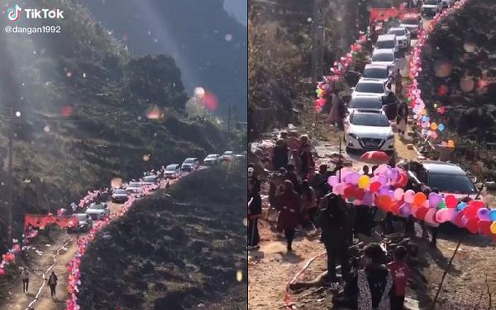 Một loạt siêu xe nối đuôi nhau lên núi giúp chú rể 'cõng nàng về dinh' Ảnh 2