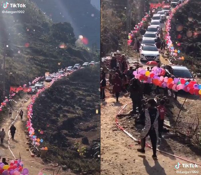 Một loạt siêu xe nối đuôi nhau lên núi giúp chú rể 'cõng nàng về dinh' Ảnh 3