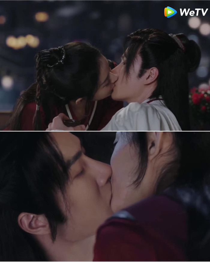 Fan Bác Quân Nhất Tiêu thay thế Triệu Lệ Dĩnh bằng Tiêu Chiến trong cảnh hôn Vương Nhất Bác ở Hữu phỉ Ảnh 3