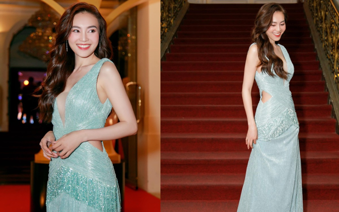 Ninh Dương Lan Ngọc đẹp không 'góc chết' với váy cut-out xanh biếc tỏa sáng trên thảm đỏ Ảnh 2