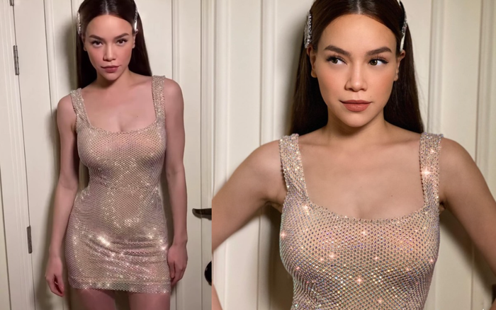 Hồ Ngọc Hà hớp hồn fan trong bộ váy sequin ngắn o ép vòng 1 'khủng' Ảnh 2