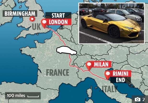 Triệu phú 36 tuổi đã vượt hơn 1,5 ngàn km, từ Anh sang Italia để truy đuổi bạn gái.