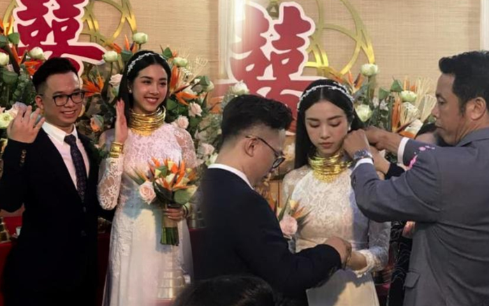 Đeo vàng trĩu cổ, Á hậu Thúy An còn được bố mẹ chồng tặng món quà khủng Ảnh 2