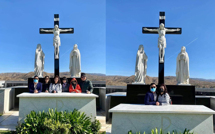 Giữa ồn ào với Dũng Taylor, Hoài Tâm và Phương Loan đến thăm mộ cố nghệ sĩ Chí Tài sau 1 tháng an nghỉ Ảnh 2