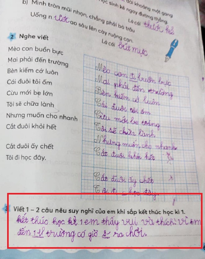 Có lẽ nguồn động lực to lớn nhất của nam sinh này khi đến trường đó chính là giờ ra chơi. Ảnh: Beat.vn