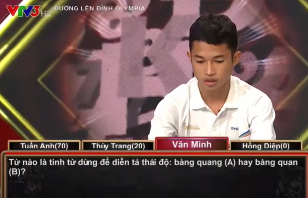 Câu hỏi mà nam sinh Văn Minh nhận được
