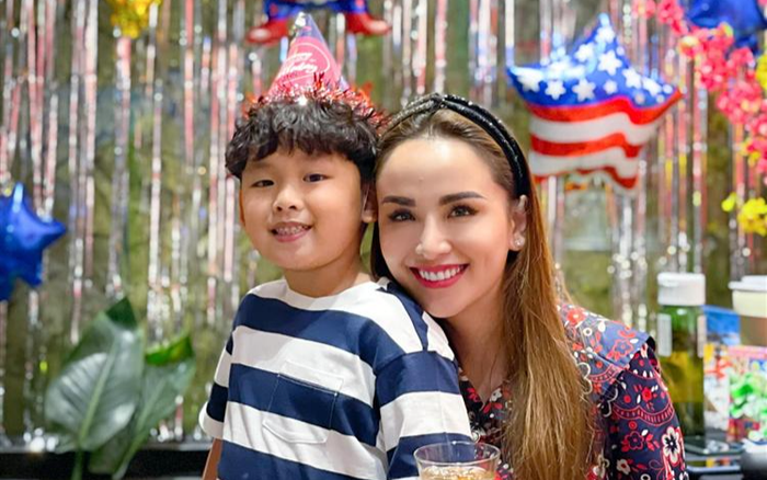 Lại 1 năm chồng Hoa hậu Diễm Hương vắng mặt trong tiệc sinh nhật con trai? Ảnh 2