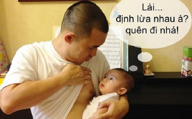 'Cười ngất' cách những ông bố giả trang làm mẹ để dỗ con khi mẹ vắng nhà Ảnh 2