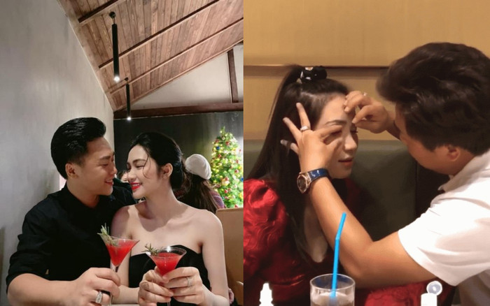 Hòa Minzy được bạn trai thiếu gia chăm sóc tận tình, tự tay gỡ lens giúp giữa quán ăn Ảnh 2