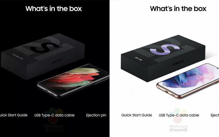 Lộ hình ảnh hộp đựng Galaxy S21 series mỏng dính: Không còn củ sạc, tai nghe Ảnh 2