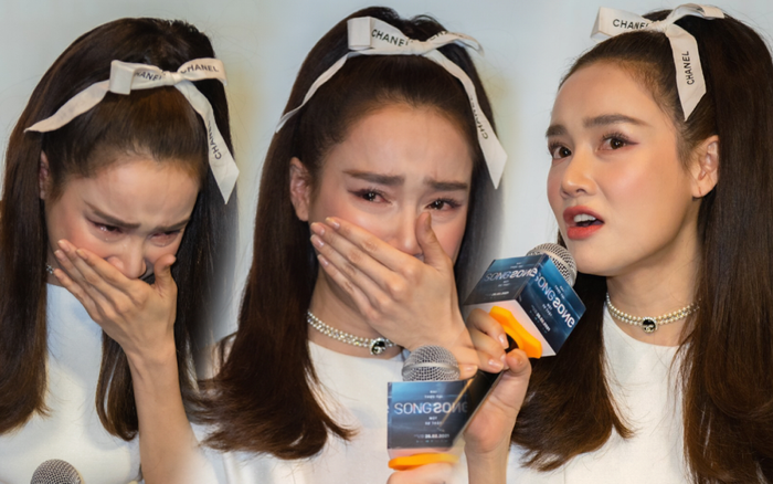 Nhã Phương mất điểm vì bắt mọi người đợi hơn 1 tiếng, khóc nức nở tại họp báo 'Song Song' Ảnh 2