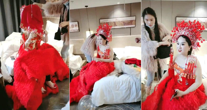 Nhan sắc của cô dâu khiến nhiều người xuýt xoa. 