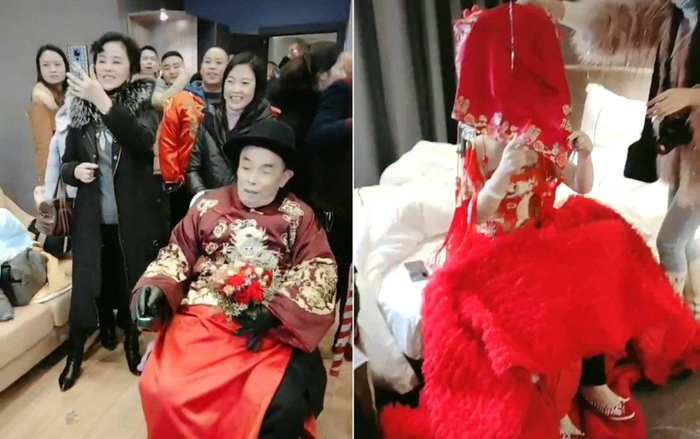 Cụ ông 80 tuổi ngồi xe lăn cưới vợ kém 42 tuổi, nhìn sang nhan sắc của cô dâu ai cũng trầm trồ Ảnh 2