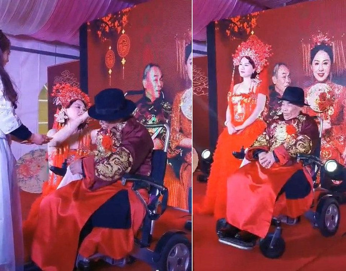 Nhiều người hoài nghi về mục đích kết hôn của người vợ trẻ tuổi.