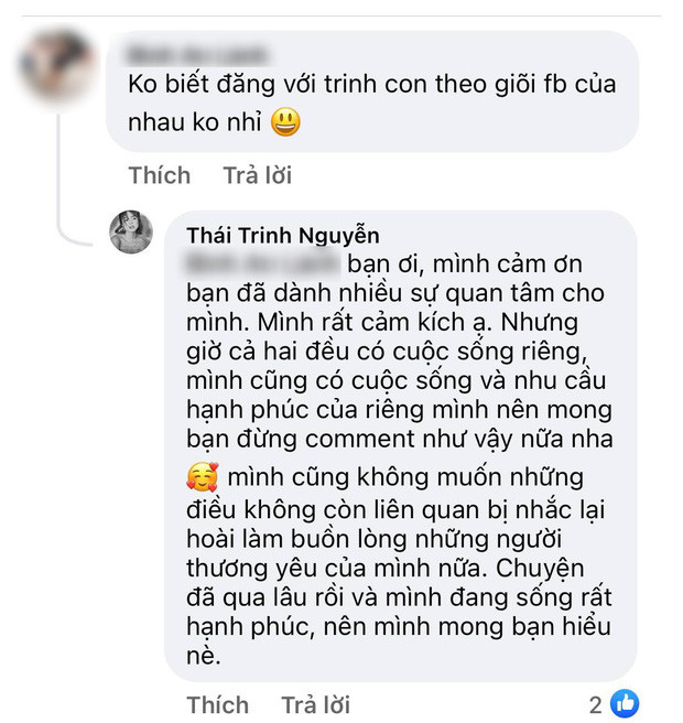 Thái Trinh hé lộ mối quan hệ của mình và Quang Đăng khi được hỏi còn follow nhau hay không Ảnh 2