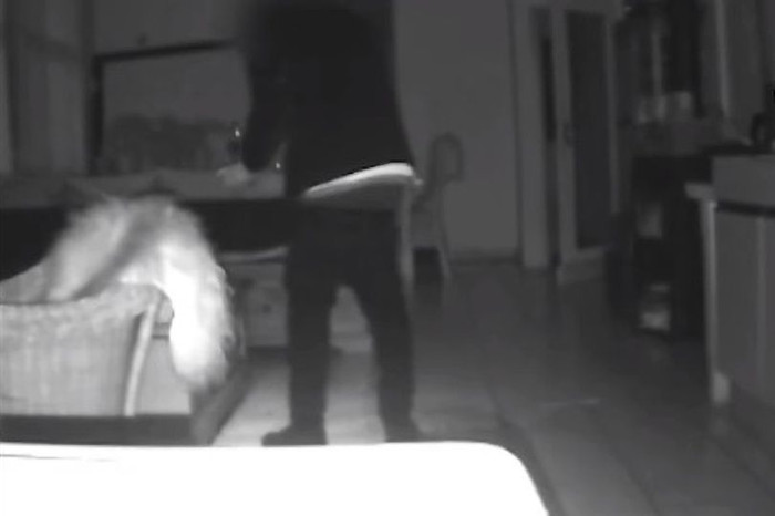 Cảnh tên trộm lục lọi khắp nhà để lấy đồ.