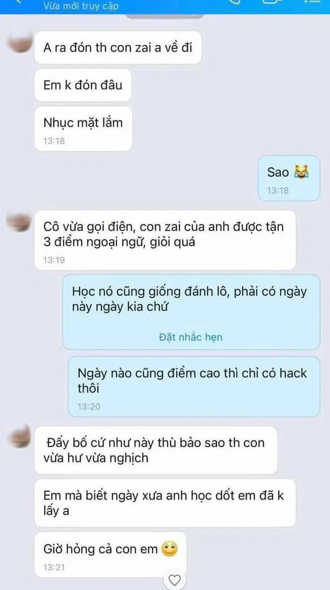 Đoạn tin nhắn trao đổi của hai vợ chồng khiến cư dân mạng không thể nhịn cười