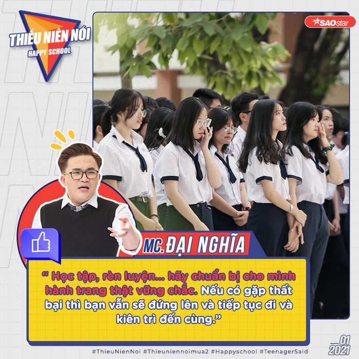 Thiếu Niên Nói 2021: 'Bậc thầy tâm lí' Đại Nghĩa 'đốn tim' học sinh bởi những câu nói cực ý nghĩa Ảnh 5